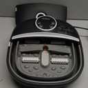 Collapsible Foot Spa Bath with Heat,Foot Massager with Two Side Supports,Leakage Protector,Temperature Control,Bubbles,Red Light,Timer,Feet Spa Tub,Feet Soaker,Gifts (Black)