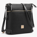 GAEKEAO Crossbody Bags for Women Multi Zipper Pockets Shoulder Handbags Lightweight Medium Travel Purse, Black