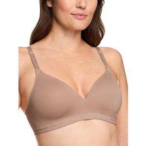 Warner's Womens Blissful Benefits Super Soft Wireless Lightly Lined Comfort Bra Rm1691w (40D), Toasted Almond