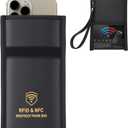 Faraday Bags for Phones,Faraday Cage Signal Blocker Pouch - Military Grade Anti-Theft Protection for Cell Phone,Car Keys,RFID,WiFi,GPS Tracking Signals