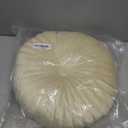 HLOVME Round Pillow Cushion for Couch Velvet Decorative Small Throw Pillow Solid Color for Living Room Bed Floor 13.7”, Beige