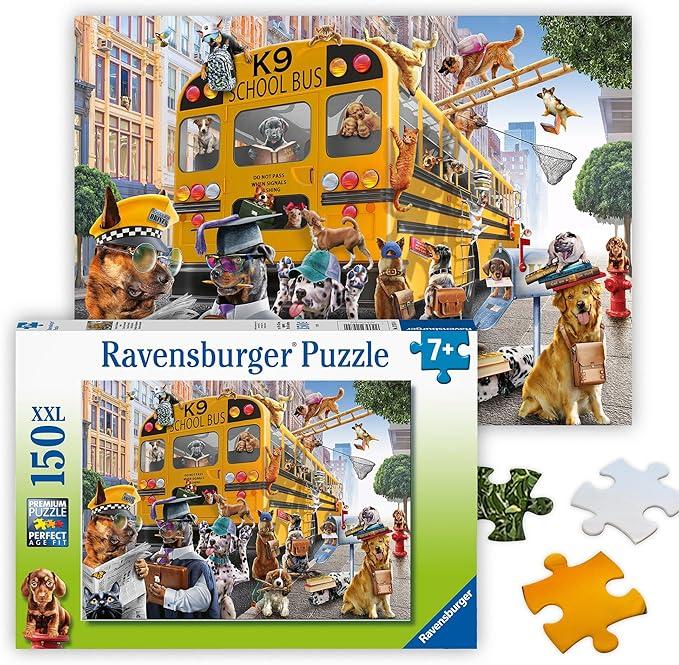 Ravensburger  Pet School Pals  150 Piece Jigsaw Puzzle  Colorful Canine Antics  Bold, Bright Imagery  Ideal Gift  Premium Quality  ScreenFree Fun  MESH Accredited for Kids Age 7+