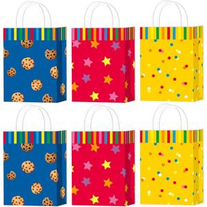 BTJiaDe 15PCS Cartoon Cookies Party Gift Bags Colourful Children's Birthday Party Gift Bags Birthday Party Favors Decorations