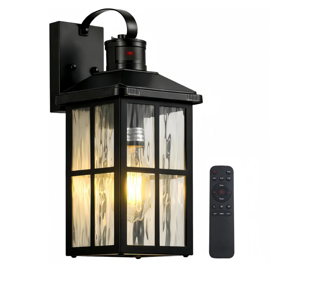 Motion Sensor Outdoor Porch Light: Dusk to Dawn Weatherproof Exterior Wall Lights Fixture, Black Outside Coach Lamp for House Garage Patio Front Door