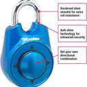 Master Lock 1500iD Set Your Own Directional Combination Padlock, Blue
