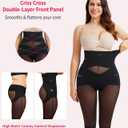 Gotoly Shapewear Tummy Control High Waisted Butt Lifting Shapewear Body Shaper Capri Shapewear Shorts Thigh Slimmer (Black, L)