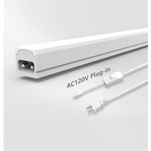 Under Cabinet Lighting Plug in, 16 Inch 1 Pc, Linkable AC120V 3CCT 3000K/4000K/5000K Ultra Slim, LED Under Cabinet Lights for Counter Light, Kitchen, Shelf, Sink, Workshop, Desk, White