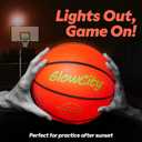 GlowCity Glow in The Dark Basketball - Sizes 5, 6, 7 Light Up Ball for Kids, Teens & Adults - Red Glow for Outdoor Games - Sports Birthday Gifts Ideas for Boys Ages 6 7 8 9 10 11 12 13 14