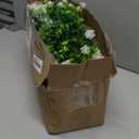 Sggvecsy Artificial Flowers for Outdoors 24 Bundles UV Resistant Boxwood Shrubs Artificial Eucalyptus Fake Plants Faux Plastic Greenery for Farmhouse Garden Home Indoor Outdoor DecorationWhite