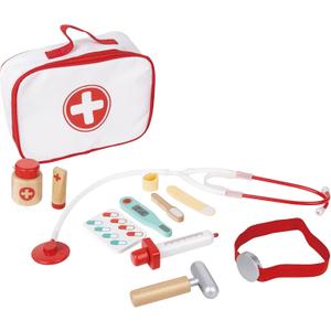 Hape: Little Doctor Play Set - Medicine Carry Bag & Wooden Accessories, First-Aid Toy Kit, Medical-Nurse-Doctor-Caregiver Pretend Play, Kids Ages 3+