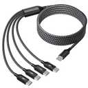 USB C Splitter Multi Charging Cable, Dual Type C Charger Cord,4 in 1 Multiple Nylon Braided Cable with 4 Type-C Connectors Compatible with iPhone 17 16 Pro Max/Tablets/Google-1Pack 5FT.