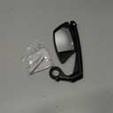 Handlebar Bike Mirror, Scratch Resistant Glass Lens, Ajustable and Rotatable Safe Rearview Bicycle Mirror (A:Silver Lens for Left)