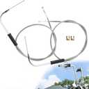 41.3" Stainless Steel Braided Extended Throttle and Idle Cable Kit for 2007-2022 Harley Sportsters XL Models, 1996-2017 Some Dyna Models