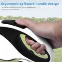 26-Foot Retractable Leash with chew-Resistant Cable for Medium to Large Dogs up to 110 pounds, Sturdy Nylon Strap, Tangle-Free, one-Hand Brake(White, 26Ft)
