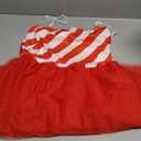 Toulite 5 Pcs Women Christmas Candy Cane Costume Santa Hat Tutu Dress Striped Tights Candy Glasses Gloves for Party(Large)