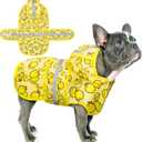 Paiaite Dog Raincoat: Hooded Slicker Poncho, Durable Waterproof Jacket with Reflective Stripes for Safety, Convenient Leash Hole Adjustable Fit, Perfect for Small, Medium Large Dogs Yellow Duck M