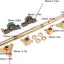 Kart Rear Axle Kit, 24 Inch Heavy Duty Shaft Complete DIY Set for Karts ATVs 4x4s Drift Trikes Durable Construction for Racing and Fun