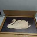Vintage Framed Bathroom Wall Art, Moody Wall Decor, Swan Paintings Farmhouse Decor, Victorian Pictures Canvas Prints, Rustic Antique Artwork for Living Room Bedroom 16x24 inch