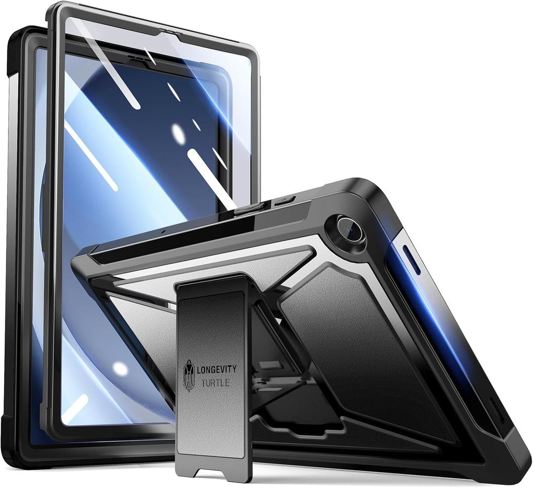 ZtotopCases for Samsung Galaxy Tab A9 8.7 Inch 2023, Rugged 2-Layer Case with Built-in Screen Protector & Kickstand, Shockproof Full Body Protective for Samsung A9 Tablet(SM-X110/X115/X117), Black