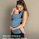 GROWNSY Baby Carrier Newborn to Toddler, Lightweight Ergonomic 7-44 lbs Newborn Carrier with Head Support, Easy to Wear Hands Free Infant Carrier for 0-36 Months, Denim Blue