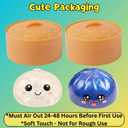 Lemoneon Glitter Dumpling Squishy Mystery Box 2 Pcs - 2026 Upgraded Dumplings Squishes for Adults Teens Squeeze Easter Basket Stuffers & Stocking Stuff Smiling White and Sad Blue