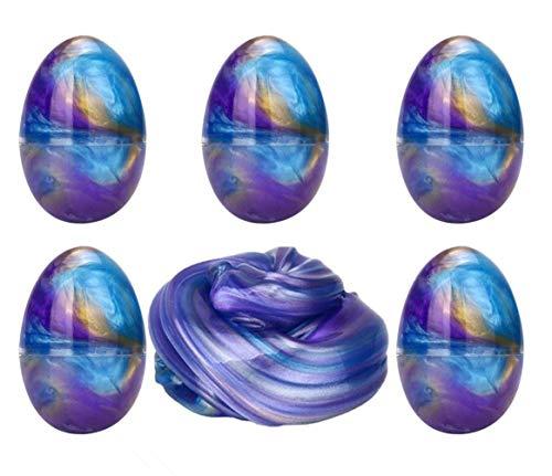 Anditoy 8 Pack Slime Eggs Stress Relief Toys Easter Eggs for Kids Boys Girls Easter Basket Stuffers Gifts Party Favors (Blue+Purple+Gold)