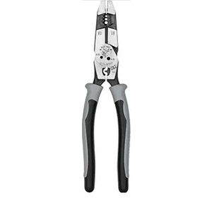 Hybrid Pliers With Crimper, Fish Tape Puller And Wire Stripped