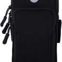 Phone Holder for Running Armband iPhone 17 16 16e 15 14 13 12 11 Pro Max XS XR Plus Mini Galaxy Ultra S26 S25 S24 S23 S22 S21 Note 20 10 Pouch Bag, Arm Band Sleeve Fit Sport Gym Hiking Black