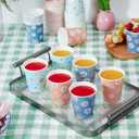 SIUQ 300 Pack 5 oz Paper Cups, Disposable Bathroom Cups, Small Mouthwash Cups, Hot/Cold Beverage Drinking Mini Cup for Party, Picnic, BBQ, Travel (Daisy)