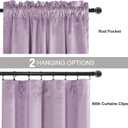 JIUZHEN Purple Blackout Velvet Curtains 84 inches for Living Room Thermal Insulated Room Darkening Grey Curtains Thick Velvet Window Drapes/Panels, Set of 2 with Tiebacks, W52 x L84 inches