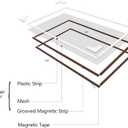 NeatiEase Adjustable DIY Magnetic Window Screen Max 72 x 48 Fits Any Size Smaller White Frame Fiberglass Mesh with Extra Accessories