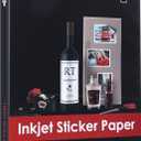 Koala Printable Glossy Sticker Paper for Inkjet Printer, White, 8.5x11 Inch Self-Adhesive Photo Sticker Printer Paper, (120 Sheets)