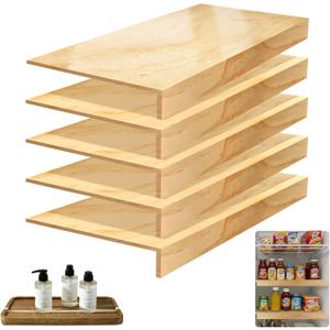 AQQHSAIN 4 Pcs Wooden Wire Shelf Covers 36 x 16 Inch Rack Covers for Shelving Wood Wire Shelf Liners Removable Cabinet Organizer for Closet Kitchen Pantry Bathroom Office