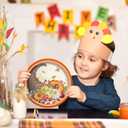 Fall Pumpkin Harvest Party Supply Kit Includes Cornucopia Disposable Paper Dinner Plates, Dessert Plates, Napkins, Cups, and Tablecloth for Thanksgiving Autumn Party Decorations, Serve 25