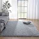 Kelarea Area Rug for Living Room, 4x6 Non-Slip Grey Rug Fluffy Soft Shag Rugs, Fuzzy Shaggy Plush Carpet for Bedroom, Nursery Rooms, Home Dorm