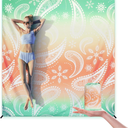 Beach Blanket Sandproof Extra Large Beach Mat Adults Waterproof Quick Drying Sand Free Mat Made by Premium Polyester with 4 Stakes & 4 Corner Pockets for Outdoor Travel Camping Hiking