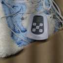 CAROMIO Heated Blanket King Size with LCD Dual Controller, Waffle Weave Fast Heating Electric Blankets, 10 Heat Levels & 1-12H Time Settings, ETL Certified, Machine Washable, Light Blue, 100" x 90"