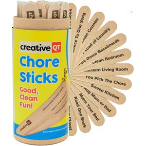 Creative QT Chore Sticks for Kids - Turn Housework into Fun - Interactive Family Activity - Combine Responsibility with Rewards - Alternative to a Chore Chart - Responsibility Chart for Kids