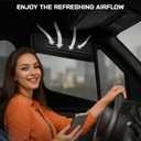 Aluminum Front Door Window Vents (Pair) for Ford Transit Van 2015-2026, Keeps Bugs Out Let Breeze in,Black