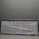 YWMZYKJGS The 10 Commandments Bible Verse Wall Art Decor 40"15" Christian Ten commandments God Jesus Prayer Religious Saying Sign Rustic Inspirational Catholic Scripture Wood Framed Hanging (Black)