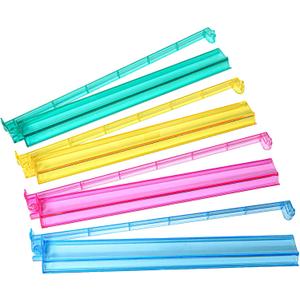 Mahjong Racks with Pushers4 Color Acrylic American Mahjong Tile Racks, Durable & Lightweight, Built-in Tile Pusher for Easy Play- Set of 4