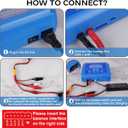 LiPo Battery Charger RC Balance Fast Battery Charger Discharger 80W 6A Smart Digital Battery Pack Charger for 1S-6S LiPo Life Li-ion 1-15S NiCD NiMH PB Smart Batteries RC Car (Blue)