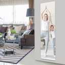 EVENLIVE Full Length Mirror Tiles, Frameless Glass Wall Mirror 12 Inch x 4 Pieces, Body Mirror, Long Mirror, Gym Mirrors for Home Gym, for Door, Closet, Room, Easy to Install