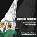 8-in-1 Wire Cutter/Wire Stripper with Voltage Tester and 12-250V AC/DC Dual Alarm For cutting/crimping/stripping/twisting/pulling wires on hot/neutral lines Electrician, HVAC, Automotive Repair Tool