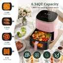 Air Fryer, 6QT Airfryer with Viewing Window, 12-in-1 Digital Air Fryer Oven, 400°F Fast Heating, Nonstick & Dishwasher Safe Square Basket, Air Fry, Roast, Bake, Reheat, Dehydrate for Family Meals
