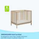 Graco Teddi 4-in-1 Convertible Mini Crib with Bonus Water-Resistant Mattress GREENGUARD Gold Certified, 2.75-Inch Mattress Included, Small Spaces Crib, Easy 30-Minute Assembly (Driftwood)