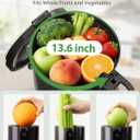 ECOSELF Cold Press Juicer - Wide Mouth Feed Chute For Fruits & Vegetables & Leafy Greens - Juice Extractor Machine With Self Feeding & Hands-Free Design - Juicer Machines Easy to CleanWith Brush