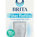 Brita Refillable Water Filter Refill Packs for Pitchers and Dispensers, BPA-Free, 80% Less Plastic*, Each Lasts Two Months, For Use with Refillable Shell (Sold Separately), 3 Filters