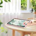 KenKe Case for Galaxy Tab A9 8.7 Inch Generation 2023 SM-X110/X115/X117 with Left Pencil Holder, Trefold Slim Stand Protective Cover with Soft TPU Back Shell, Shockproof & Auto Wake/Sleep, Pink