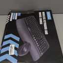 Wireless Keyboard and Mouse Combo, Wave Keys Full-Sized Ergonomic Keyboard with Cushioned Plam Rest, Phone Holder, Comfortable Natural Typing, 2.4G Cordless Set for Computer, Laptop, PC, Mac, Windows